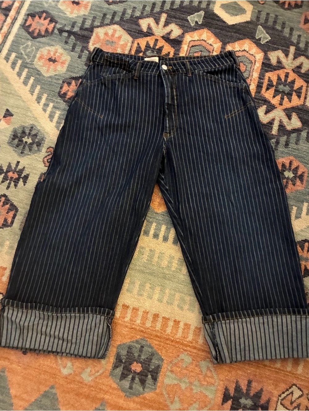 Pilcro Kayden High-Rise Railroad
Stripe Carpenter Barrel Jeans - Picture 6 of 9